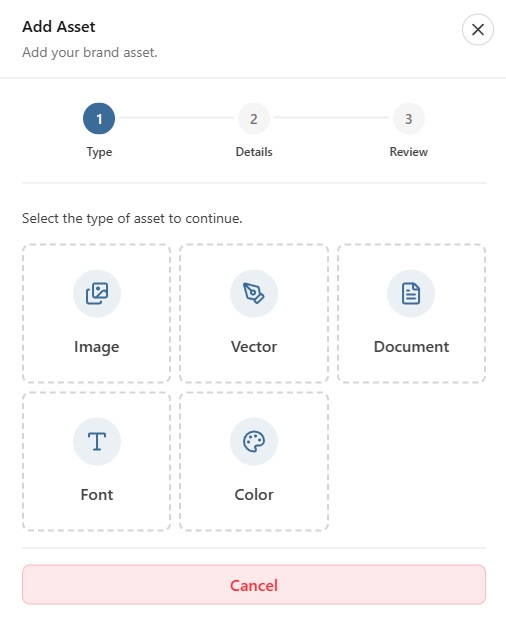 Upload Your Assets by Type